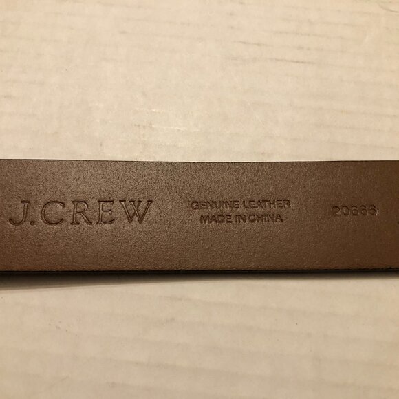 J.crew women's new brown leather belt  size: S  width: 1 3/8"  LENGTH: 40" - Picture 4 of 7